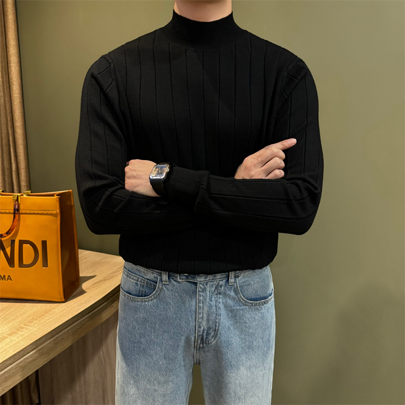 Mens Wool Blend Half Turtleneck Sweater