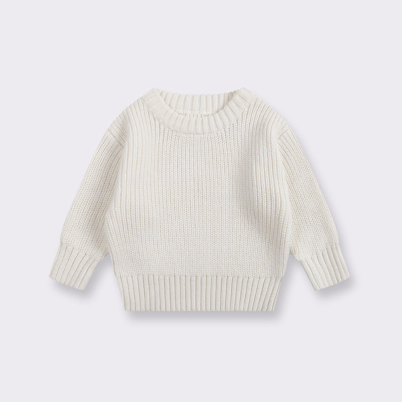Baby Cotton Crewneck Sweater for Boys and Girls
