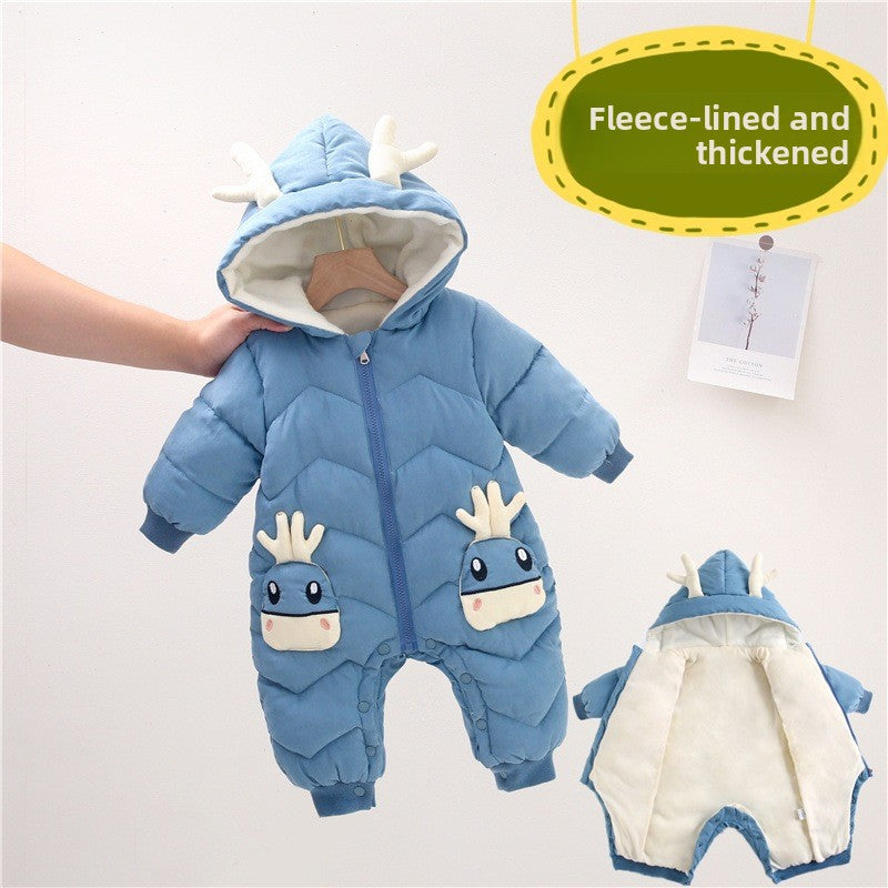Winter baby fleece sleeping suit