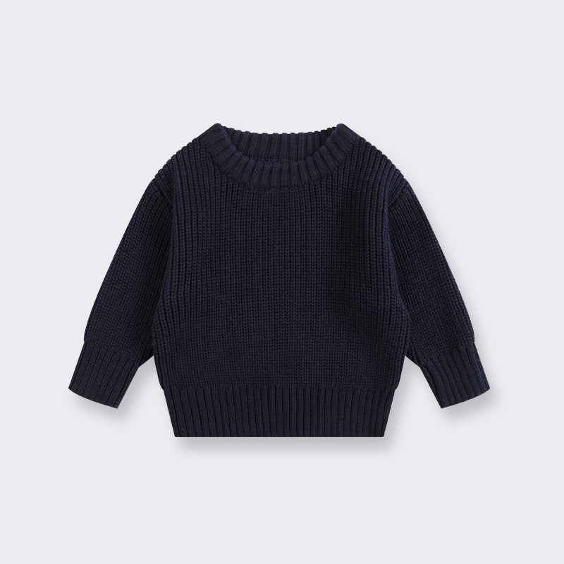 Baby Cotton Crewneck Sweater for Boys and Girls