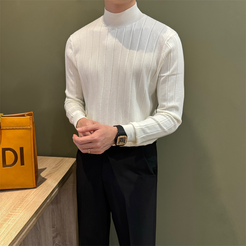 Mens Wool Blend Half Turtleneck Sweater