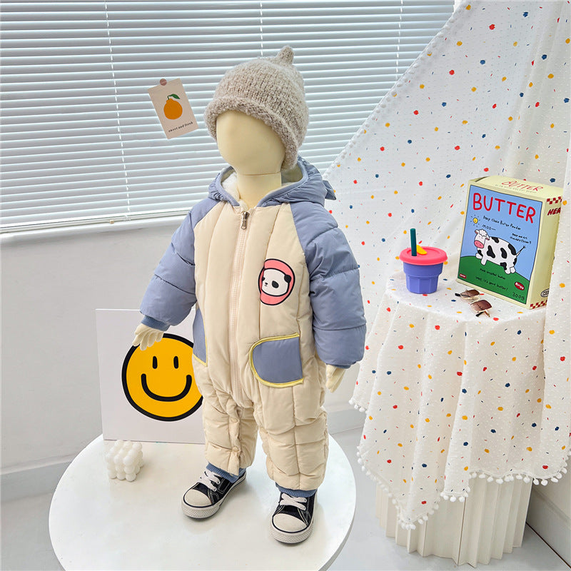 Winter baby fleece sleeping suit
