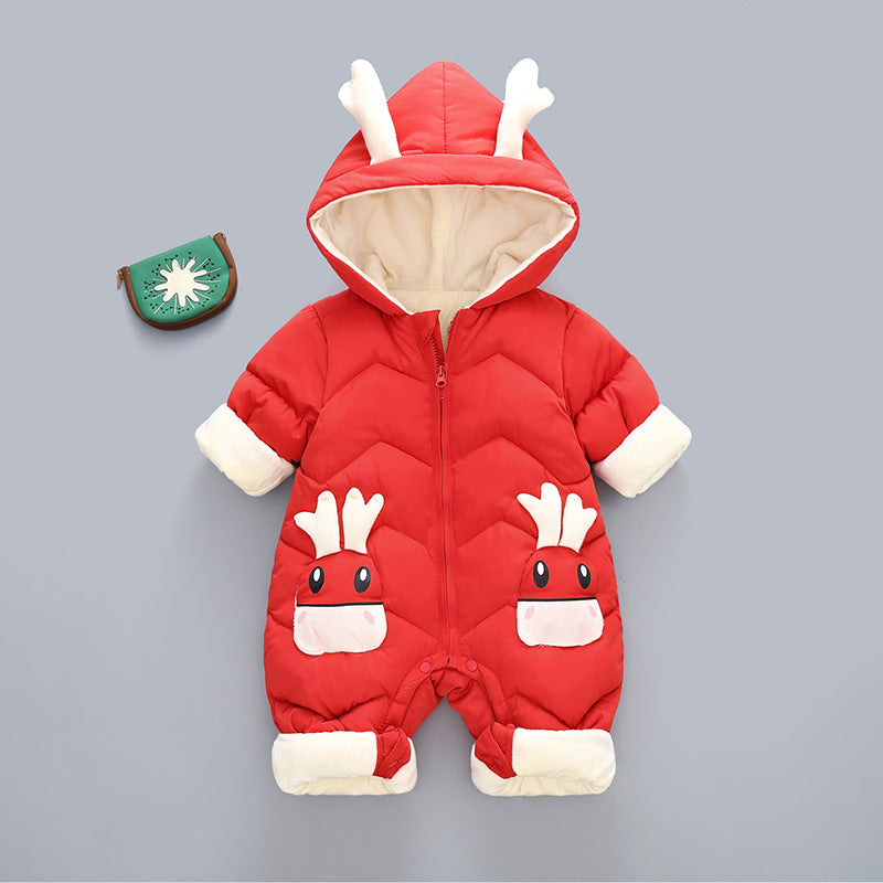 Winter baby fleece sleeping suit
