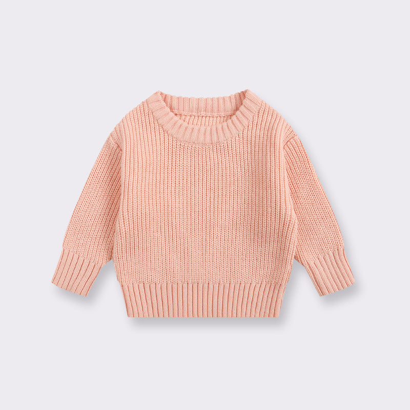 Baby Cotton Crewneck Sweater for Boys and Girls