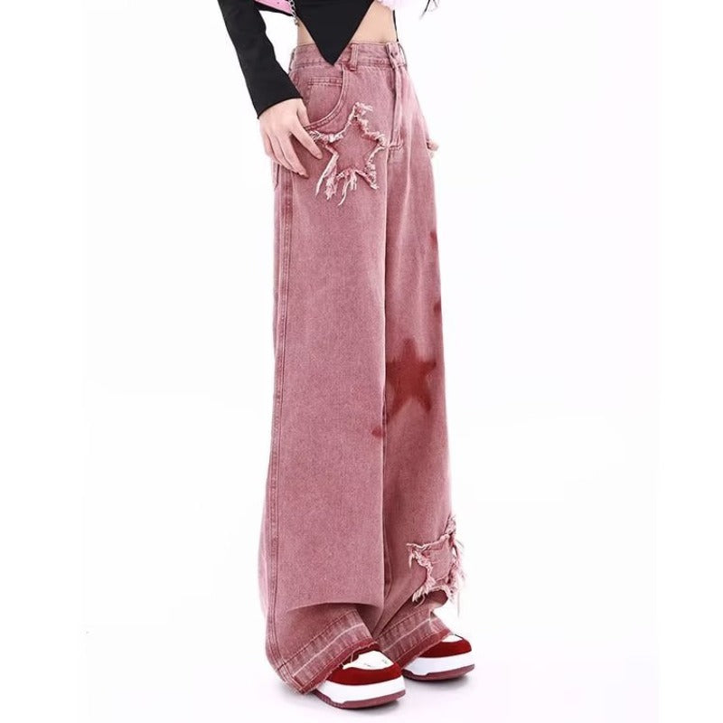 Star-studded denim jeans