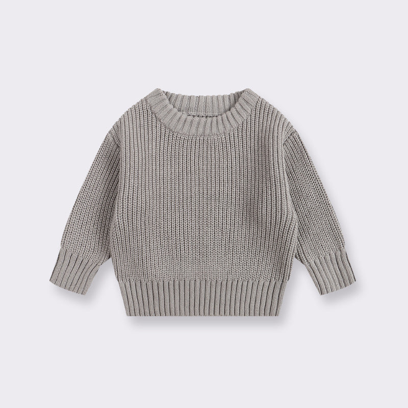 Baby Cotton Crewneck Sweater for Boys and Girls