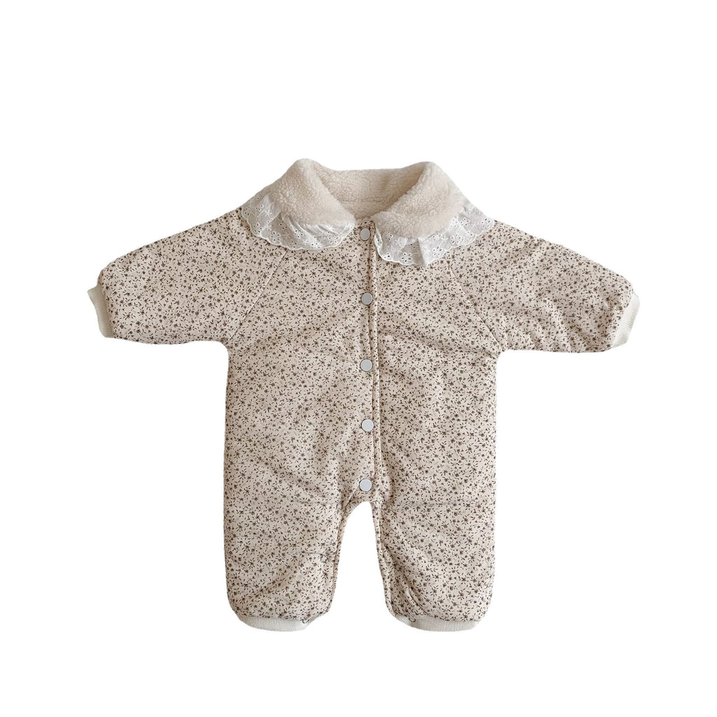 Baby fleece thick one-piece pajama