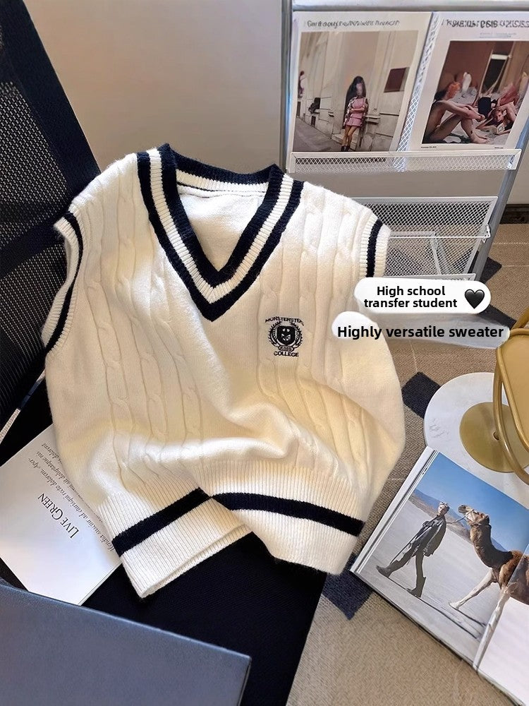 V-Neck Knitted Vest for Men and Women