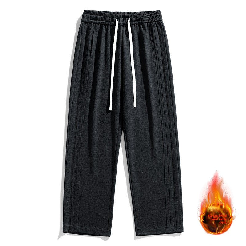 Fleece-Lined Casual Sweatpants for Men