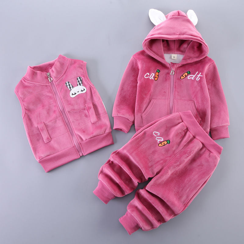 Baby Children's Spring Clothes Three-Piece Set