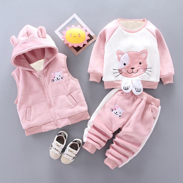 Baby Children's Spring Clothes Three-Piece Set