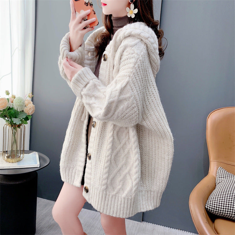 Lazy Wind Thick Hooded Sweater