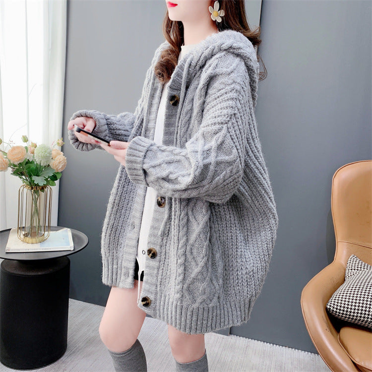 Lazy Wind Thick Hooded Sweater
